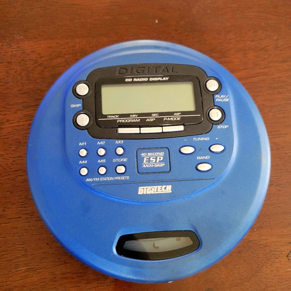 Blue Portable CD Player